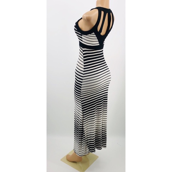 STRIPED MAXI DRESS - Picture 8 of 8
